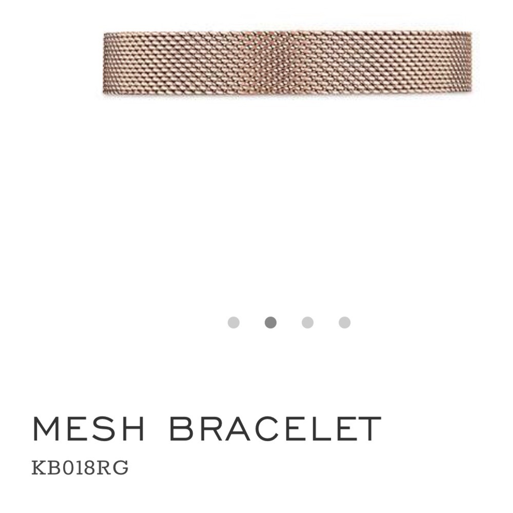 Rose gold mesh w/fold over clasp adjustable